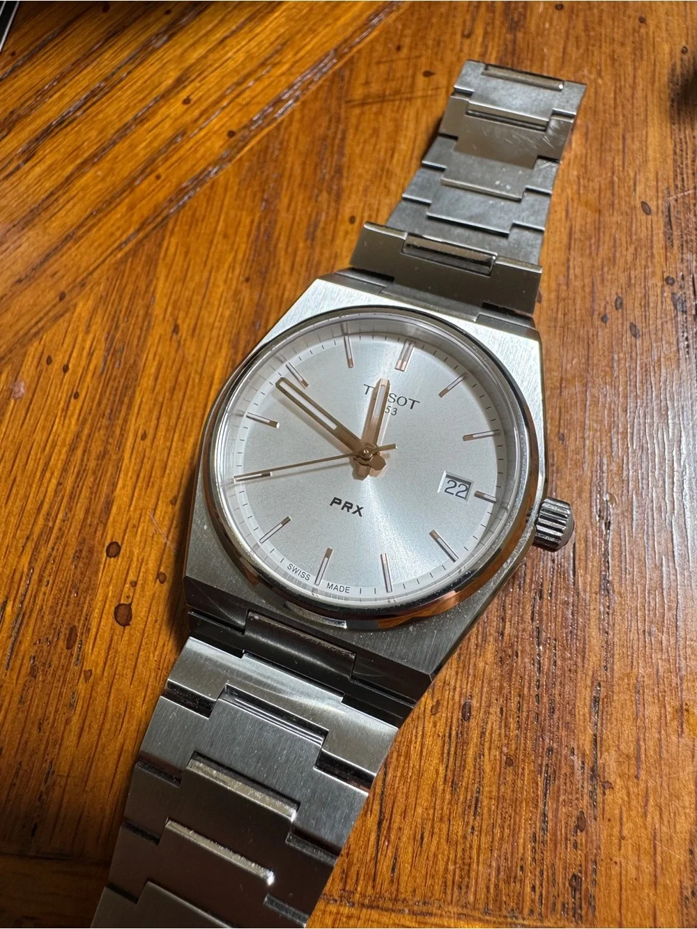 Tissot Unisex PRX Silver-Tone Stainless Steel Bracelet Watch 35mm